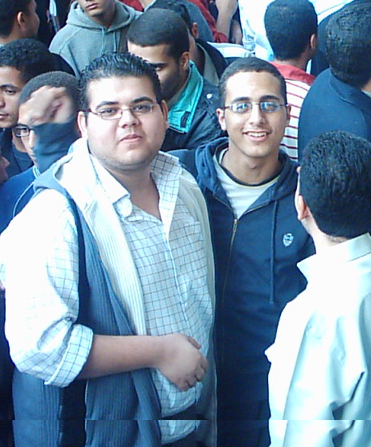 Baraa, my life best friend, and I in our first documented protest